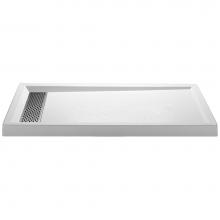 MTI Baths SB6032MTHD-WH-RH - 6032 ACRYLIC CXL RH HIDDEN DRAIN MULTI THRESHOLD - WHITE