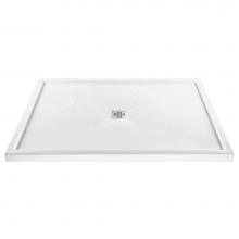 MTI Baths SB6042MTWH - 6042 ACRYLIC CXL CENTER DRAIN MULTI THRESHOLD - WHITE