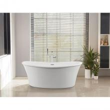MTI Baths S266-WH - LORETTA 4 ACRYLIC CXL FREESTANDING SOAKER - WHITE (60X32)