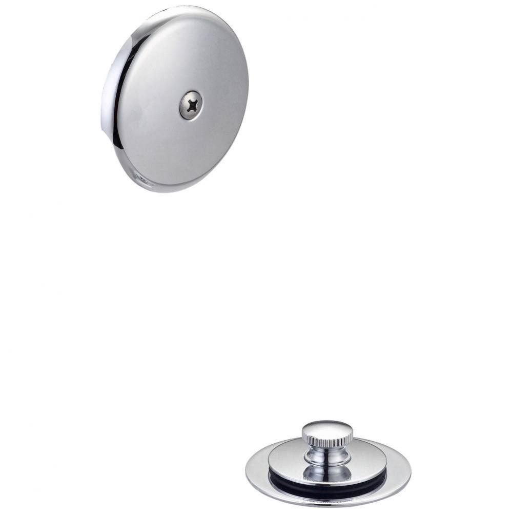 OVERFLOW-1-HOLE FACE PLATE AND WASTE DRAIN TRIM KIT-CP