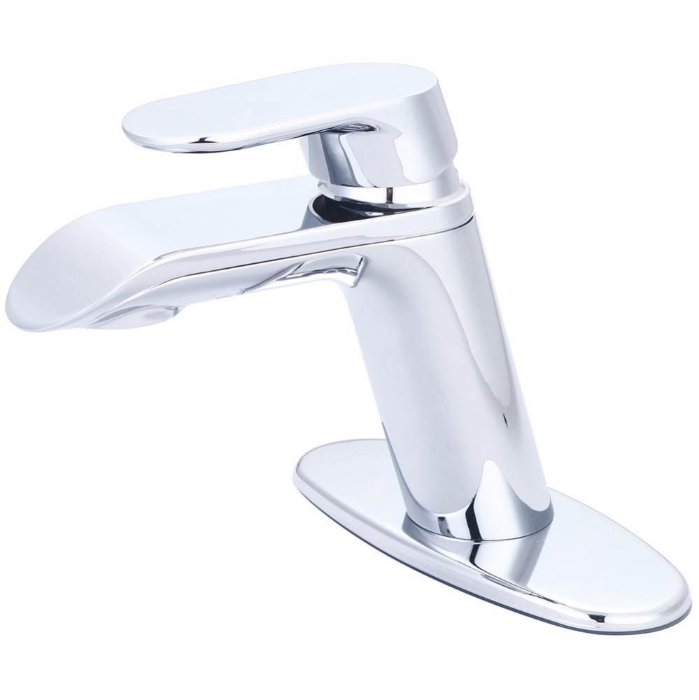 LAV-1 OR 3 HOLE SINGLE LVR HDL WITH POP-UP HOLE COVER DECK PLATE 3/8'' FLEX-CP