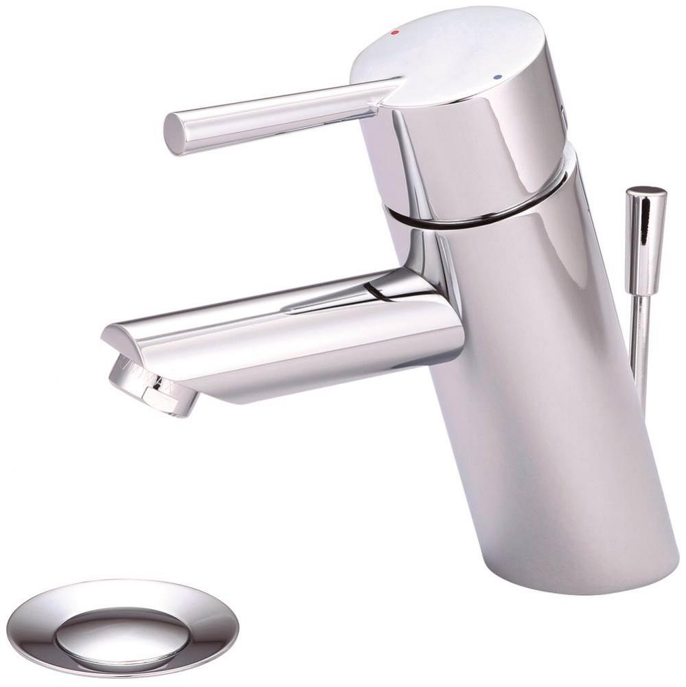 LAV-1-HOLE SINGLE LVR HDL W/50/50 POP-UP DRAIN 3/8'' FLEX-CP