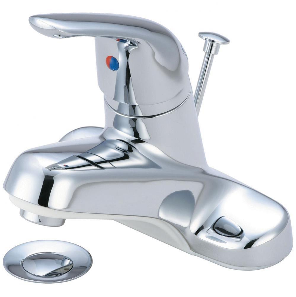LAV-4'' SINGLE METAL LVR HDL W/50/50 POP-UP DRAIN B-PACK-CP