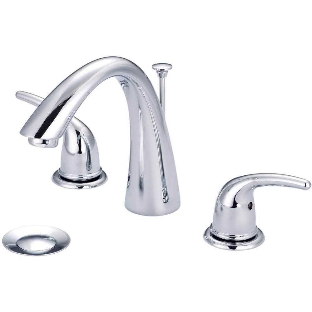 LAV-4''-16'' TWO LVR HDL W/BRASS POP-UP DRAIN-CP