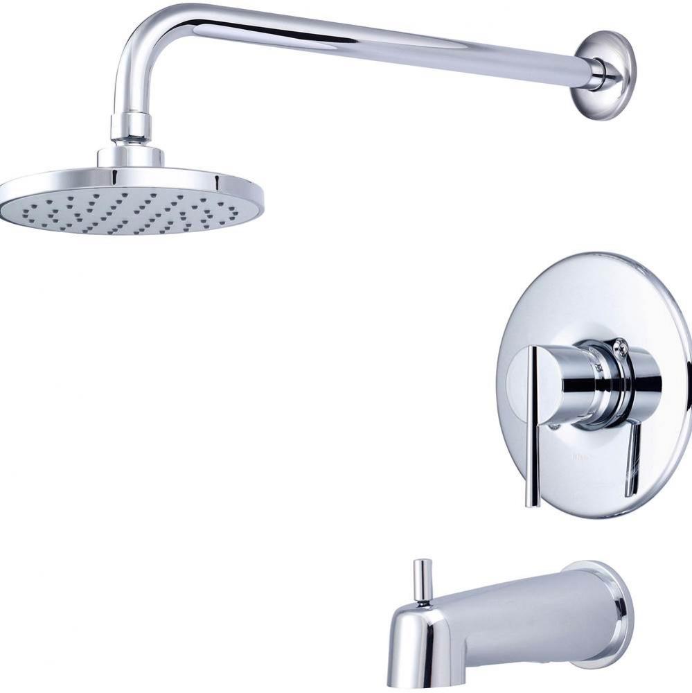 TUB and SHWR TRIM SET-LVR HDL EXT. COMBO DVR TUB SPT W/ESCUTCHEON SINGLE FUNC 6'' RAIN S