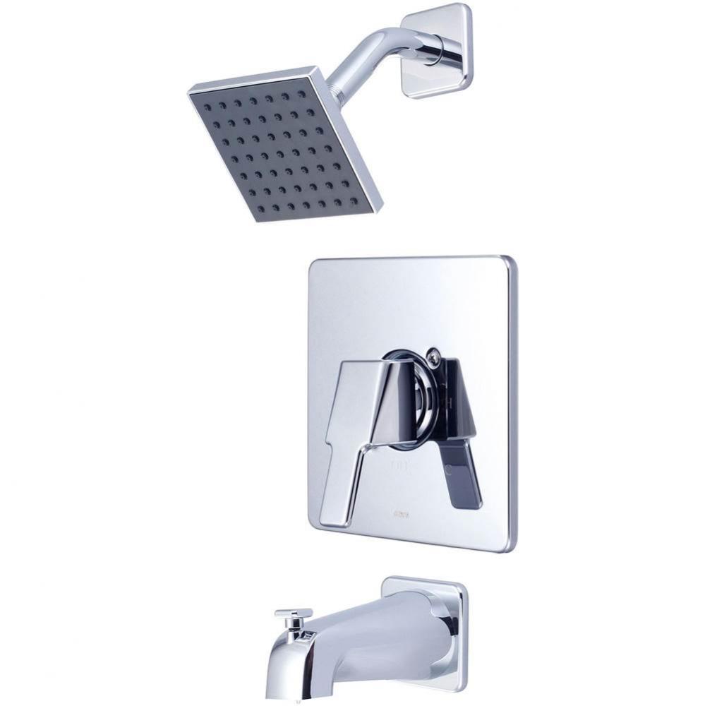 TUB and SHWR TRIM SET-LVR HDL COMBO DVR TUB SPT W/ESCUTCHEON SINGLE FUNC 4'' SQUARE SHWR