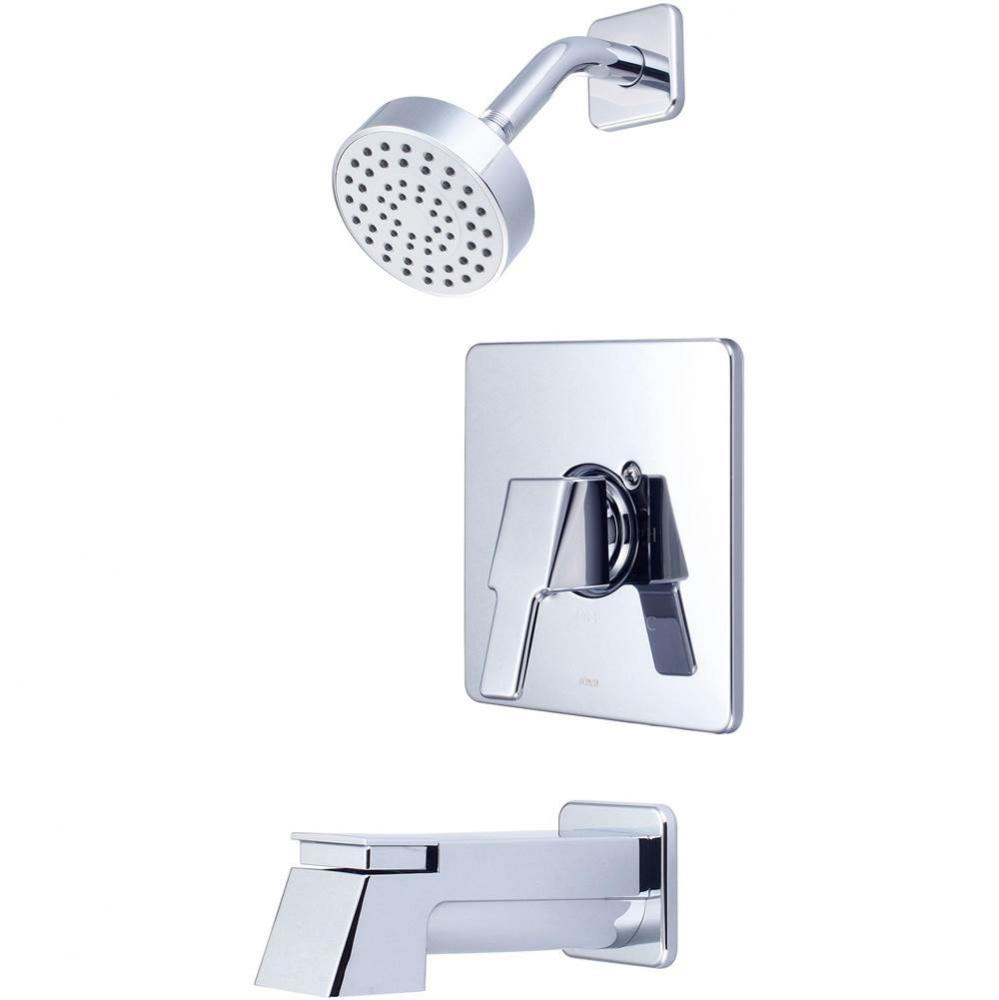 TUB and SHWR TRIM SET-LVR HDL EXT. COMBO DVR TUB SPT W/ESCUTCHEON SINGLE FUNC SHWR-CP