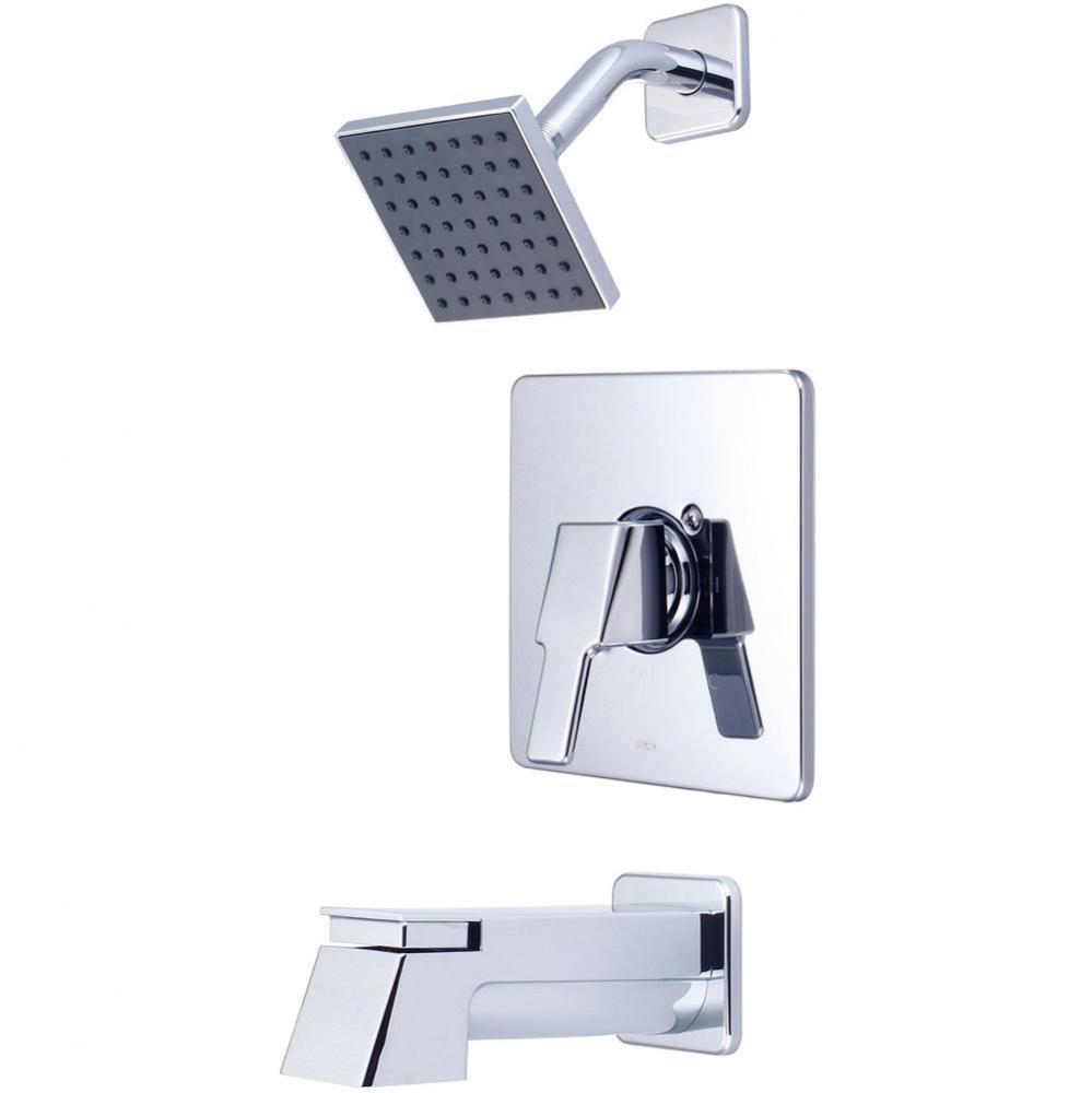 TUB and SHWR TRIM SET-LVR HDL EXT. COMBO DVR TUB SPT W/ESCUTCHEON SINGLE FUNC 4'' SQUARE