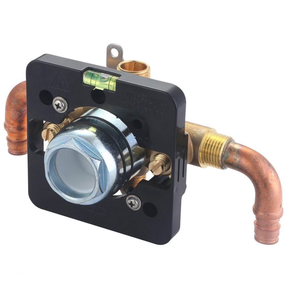 TUB and SHWR VALVE ONLY-SINGLE HDL UPONOR PEX 90-DEGREE DOWN INLET COMBO OUTLET W/STOP