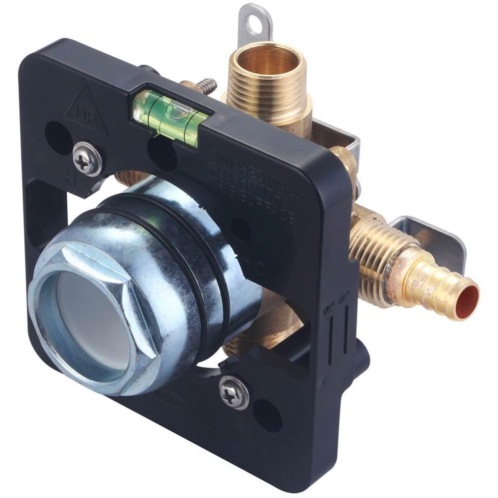 TUB and SHWR VALVE ONLY-SINGLE HDL 1/2'' PEX INLET COMBO OUTLET