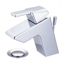 Olympia L-6012 - LAV-1-HOLE SINGLE LVR HDL W/BRASS POP-UP DRAIN 3/8'' FLEX-CP