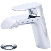 Olympia L-6033 - LAV-1-HOLE SINGLE LVR HDL W/PUSH DOWN DRAIN WITH OVERFLOW 3/8'' FLEX-CP