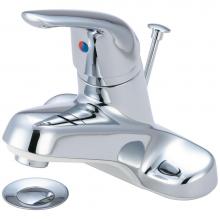 Olympia L-6160H - LAV-4'' SINGLE METAL LVR HDL W/SS FLEX W/50/50 POP-UP DRAIN-CP
