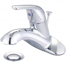 Olympia L-6262H - LAV-4'' SINGLE METAL LVR HDL W/SS FLEX W/BRASS POP-UP DRAIN-CP