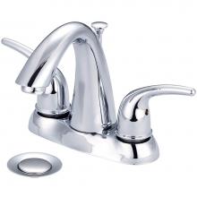 Olympia L-7572 - LAV-4'' TWO LVR HDL W/BRASS POP-UP DRAIN-CP
