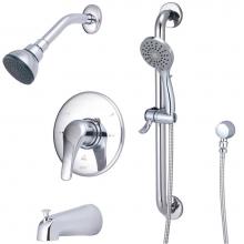 Olympia TD-2300-ADA - TUB and SHWR TRIM SET-METAL LVR HDL COMBO DVR TUB SPT SHWR W/HANDHELD SET-CP