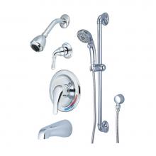 Olympia T-2303-ADA - VALVE TRIM SET-METAL LVR HDL W/HANDHELD SET-CP
