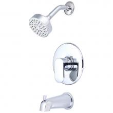 Olympia T-2330 - TUB and SHWR TRIM SET-LVR HDL COMBO DVR TUB SPT W/ESCUTCHEON SINGLE FUNC SHWR-CP