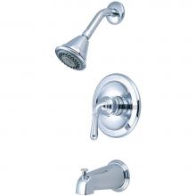 Olympia T-2350 - TUB and SHWR TRIM SET-LVR HDL COMBO DVR TUB SPT W/ESCUTCHEON FOUR FUNC SHWR-CP