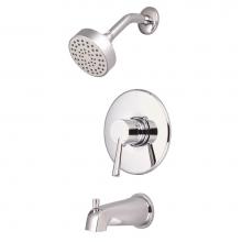 Olympia T-2370 - TUB and SHWR TRIM SET-LVR HDL COMBO DVR TUB SPT W/ESCUTCHEON SINGLE FUNC SHWR-CP