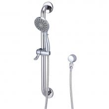 Olympia P-4440 - HANDHELD SHWR-GRAB/SLIDE BAR HANDHELD SHWR W/BRASS DROP ELL 1.75 GPM-CP