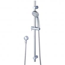 Olympia P-4530 - HANDHELD SHWR-SLIDE BAR HANDHELD SHWR W/NON-POSITIVE SHUT OFF W/BRASS DROP ELL 1.75 GPM-CP