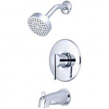 Olympia T-2380 - TUB and SHWR TRIM SET-LVR HDL COMBO DVR TUB SPT W/ESCUTCHEON SINGLE FUNC SHWR-CP