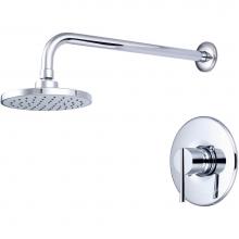 Olympia T-2382-6RL - SHOWER TRIM SET-LVR HDL SINGLE FUNC 6'' RAIN SHWR 15'' ARM-CP