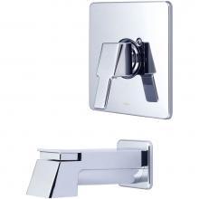 Olympia T-2397 - TUB TRIM SET-LVR HDL EXT. COMBO TUB SPT W/ESCUTCHEON-CP