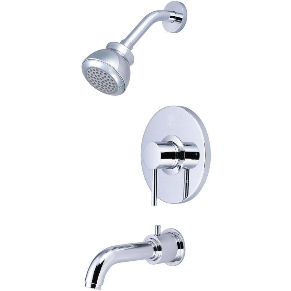 Tub and Shower Trim Set-Motegi Lever Handle Diverter Spout Single Func Shower-CP