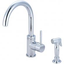 Pioneer 2MT171H - Kit-Motegi 2-Hole Single Lvr Hdl Gooseneck Spt W/Side Spray 3/8'' Flex-Cp