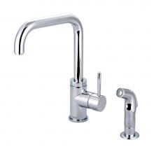 Pioneer 2MT182H - Kit-Motegi 2-Hole Single Lvr Hdl 90 Degree Spt W/Side Spray 3/8'' Flex-Cp