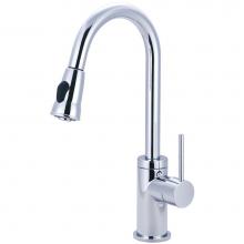 Pioneer 2MT250 - Kit-Motegi 1 Or 3 Hole Single Lvr Hdl Gooseneck Spt W/Pull-Down Spray Head 3/8'' Flex-Cp