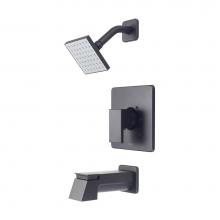 Pioneer T-4MO110-MB - Tub and Shower Trim Set-Mod Lever Handle Extended Combo Diverter Tub Spout 4'' Square Sh