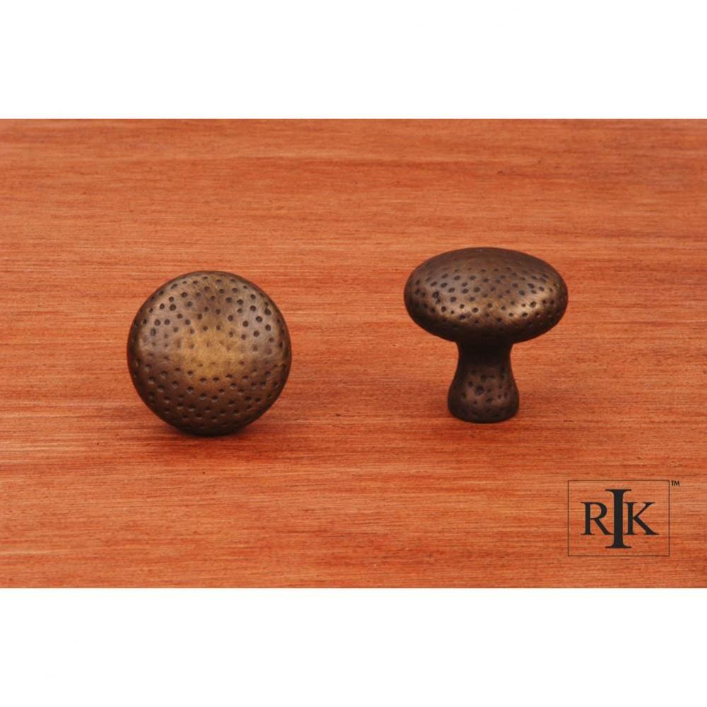 Solid Round Knob with Divet Indents