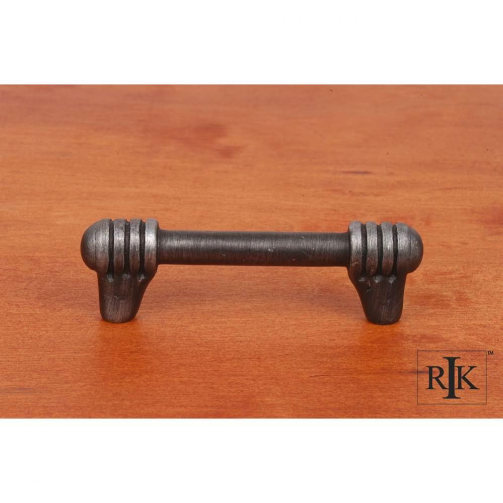 3'' c/c Distressed Rod with Swirl Ends Pull