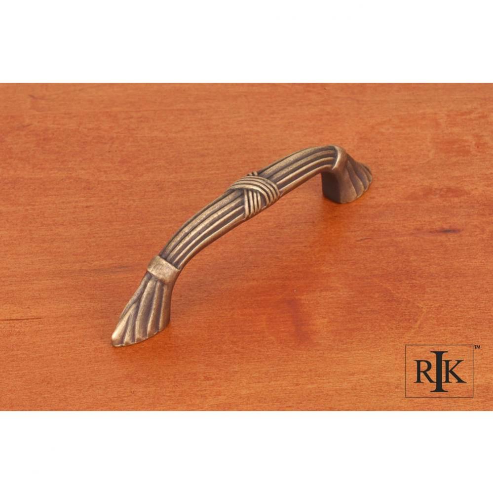 3 1/2'' c/c Ornate Bow Pull with Lines and Crosses