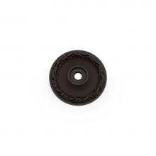 RK International BP 490 RB - Flat Deco-Leaf Knob Backplate