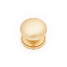 RK International CK 3216 ATSB - Large Solid Plain Knob with Backplate