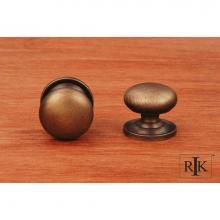 RK International CK 3217 ATAE - Small Solid Plain Knob with Backplate