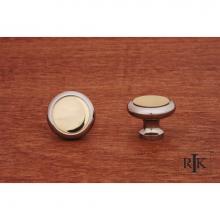 RK International CK 5214 CB - Plain Knob with Flat Brass Insert