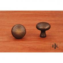 RK International CK 9315 AE - Solid Round Knob with Divet Indents