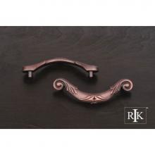 RK International CP 804 DC - 3 1/2'' c/c Ornate Curved Drop Pull