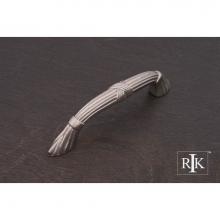 RK International CP 854 P - 3 1/2'' c/c Ornate Bow Pull with Lines and Crosses