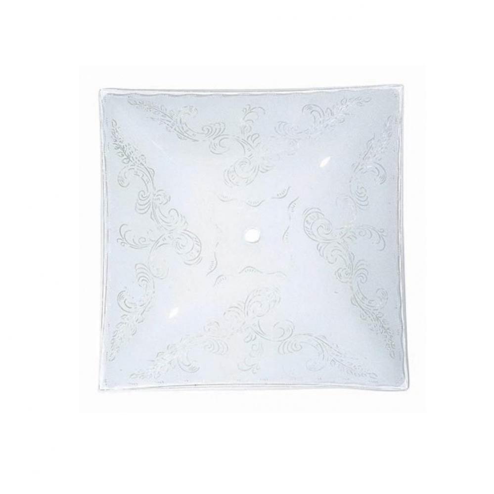 12'' White Fancy Square