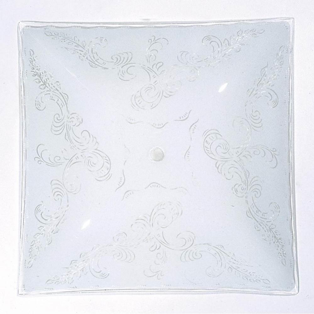 14'' White Fancy Square