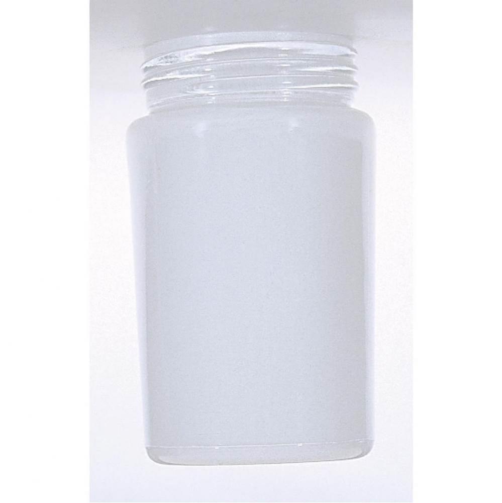 6 Inch White Glass Cylinder Shade; 3-1/4 inch Diameter; 3-11/64 inch Fitter; 6-1/4 inch Height; Sp