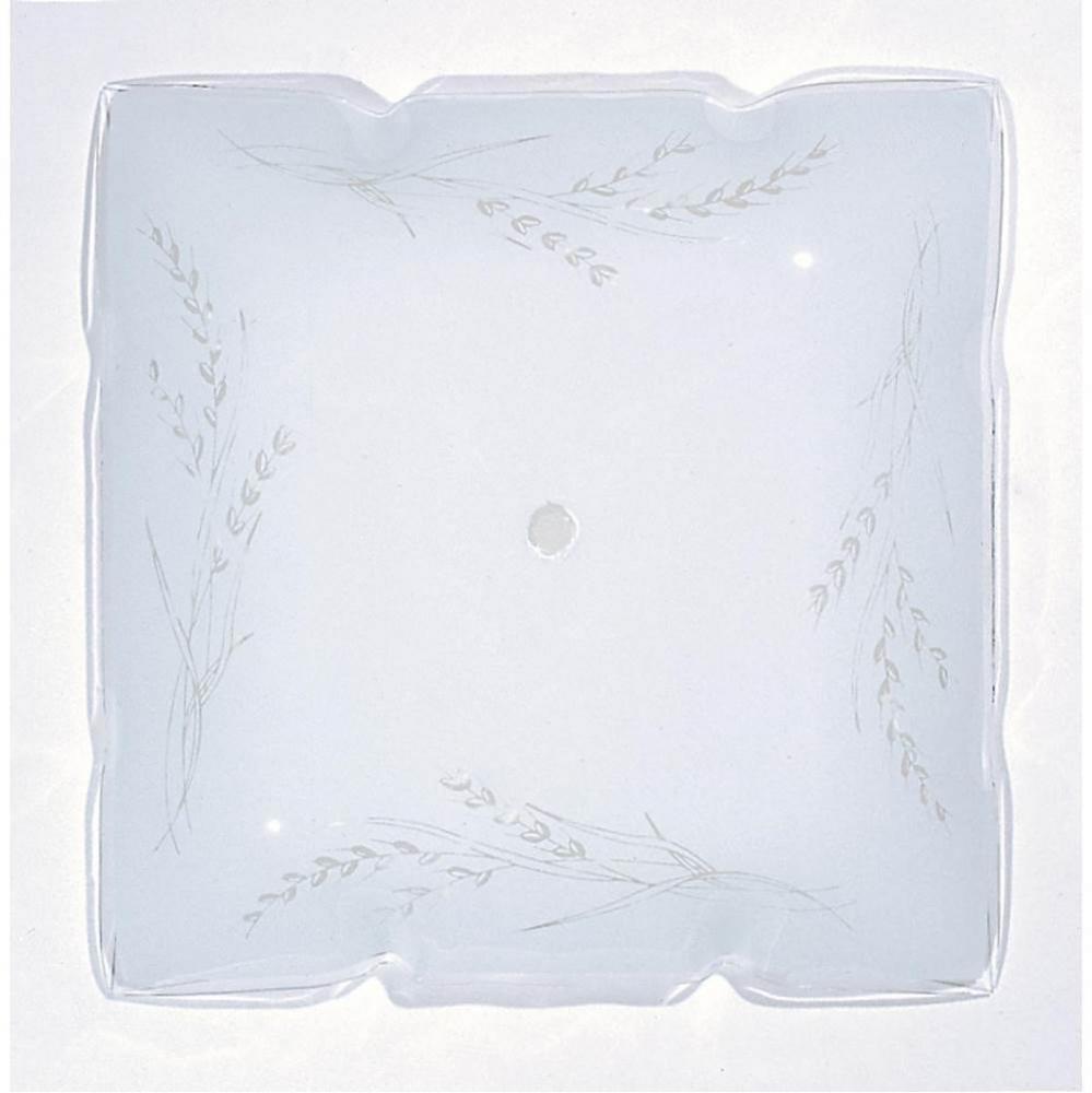 12'' Ruffled Square Clear Wheat