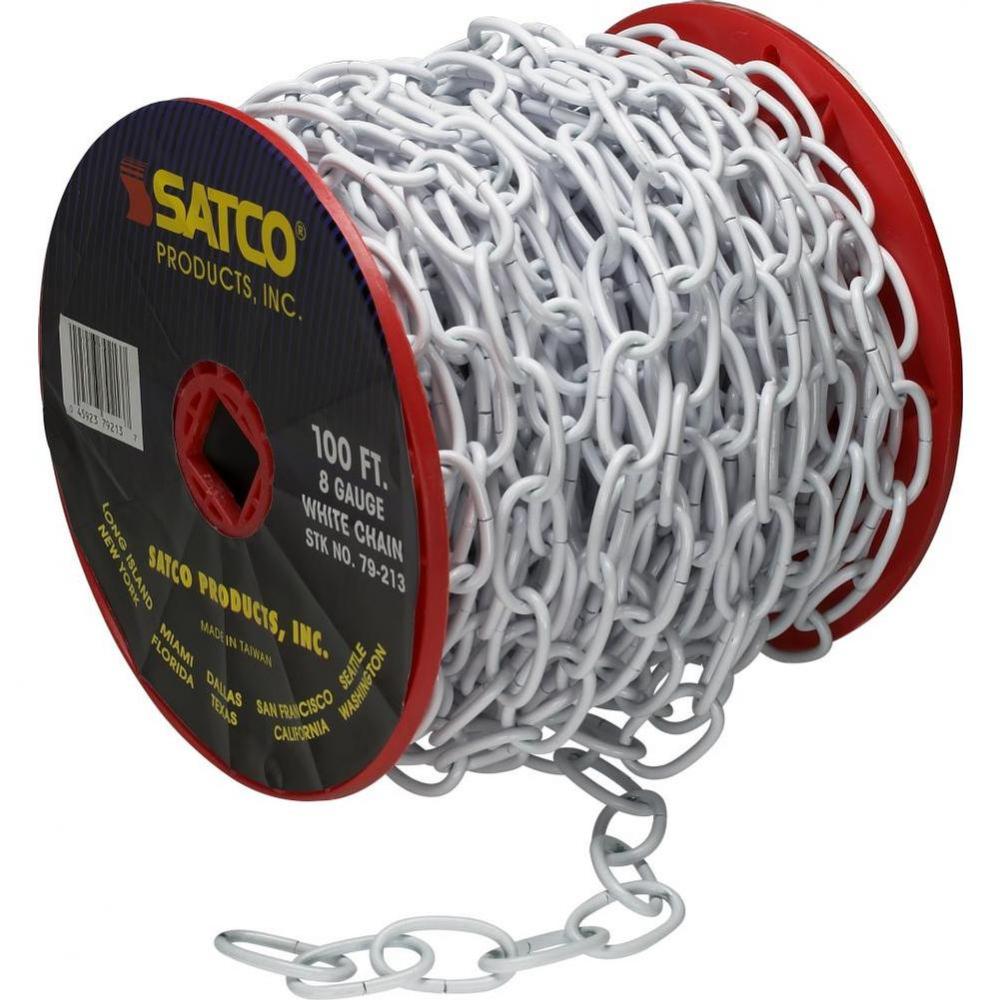 100 ft Reel Chain White 8 ga