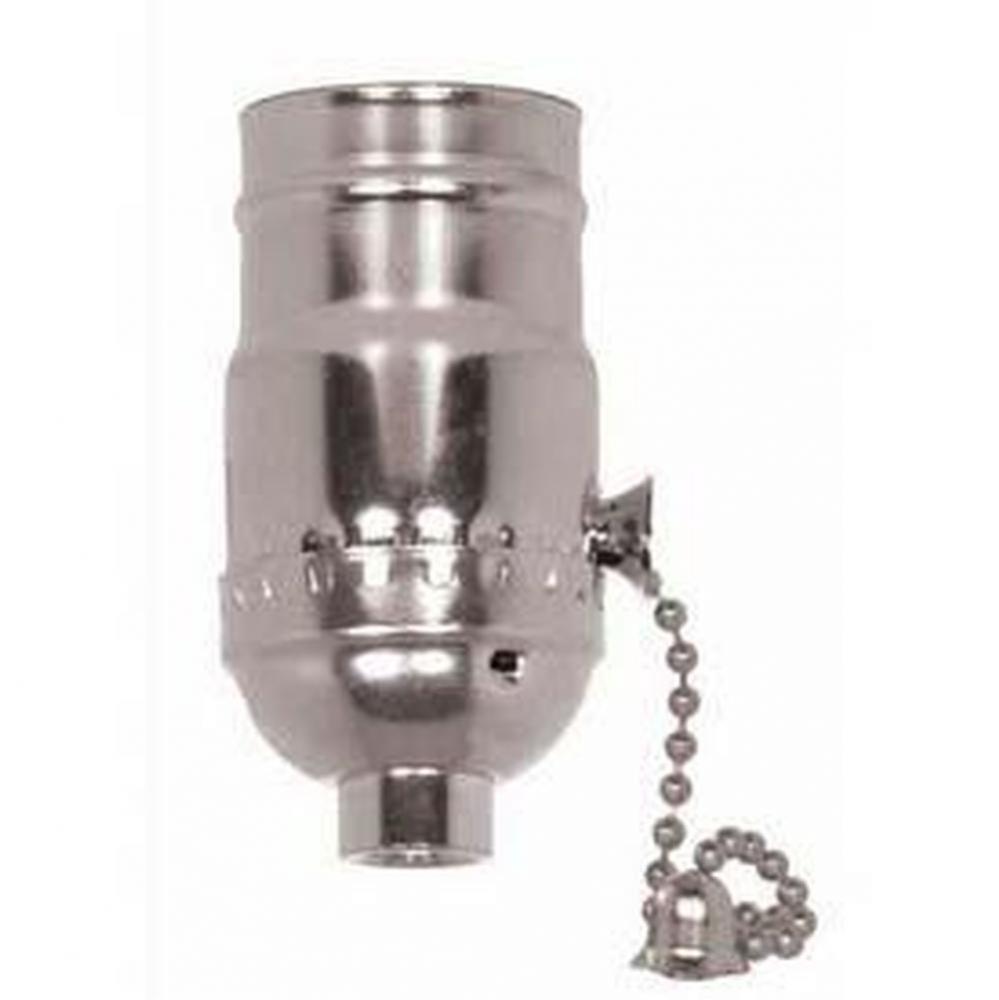 Nickel Finish Pull Chain Socket 1/8 Cap LSS
